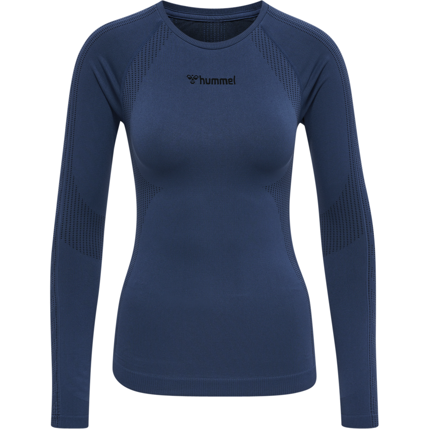hmlMT SHAPING SEAMLESS T-SHIRT L/S, INSIGNIA BLUE, packshot