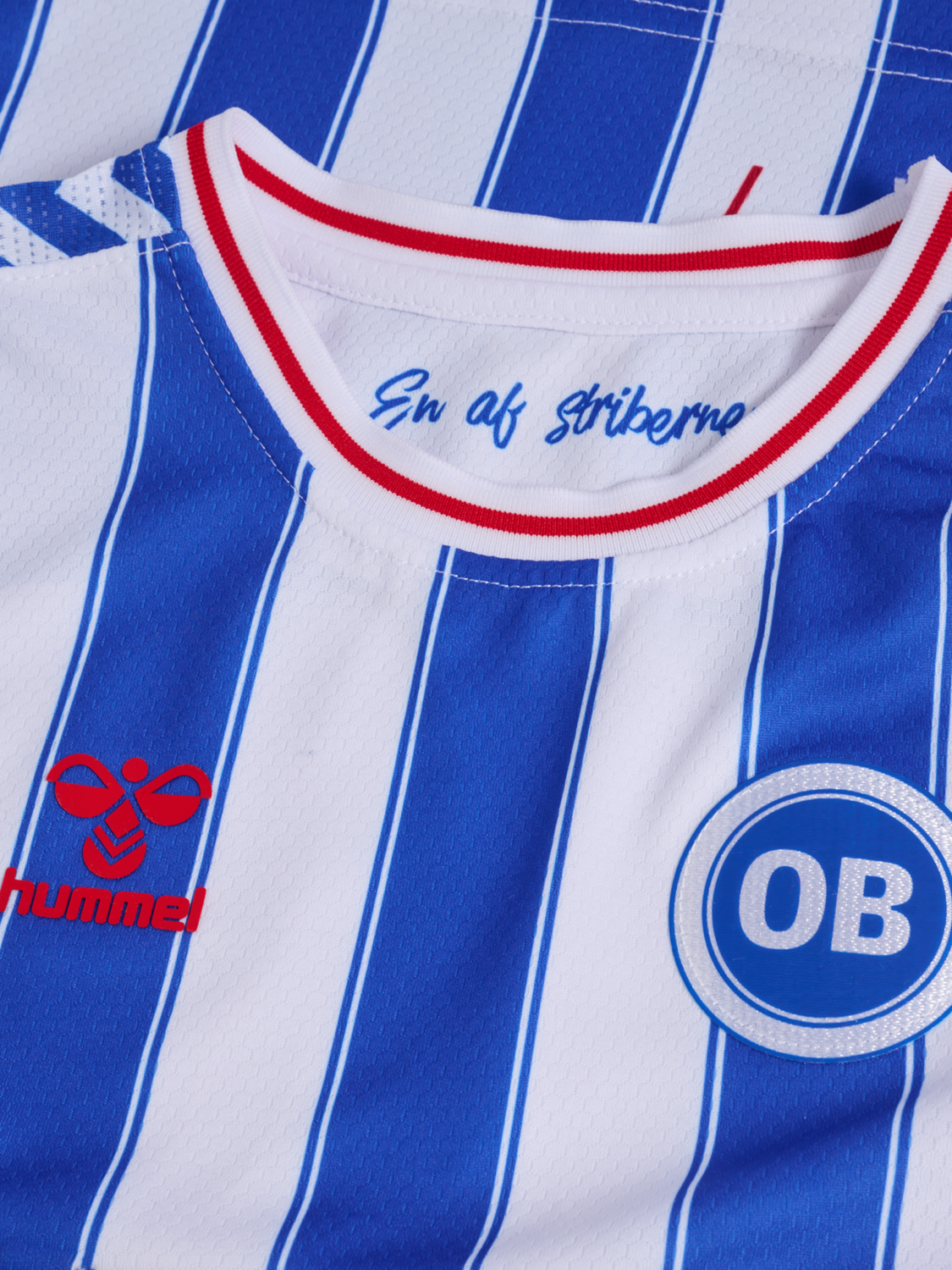 OB 23/24 HOME JERSEY S/S KIDS, WHITE/LAPIS BLUE UNSPONSORED, packshot