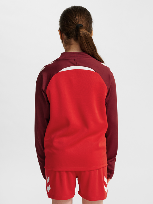 hmlLEAD 2.0 HALF ZIP KIDS, TRUE RED/MAROON, model