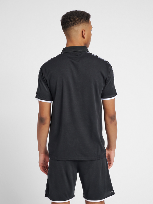 hmlAUTHENTIC FUNCTIONAL POLO, BLACK/WHITE, model