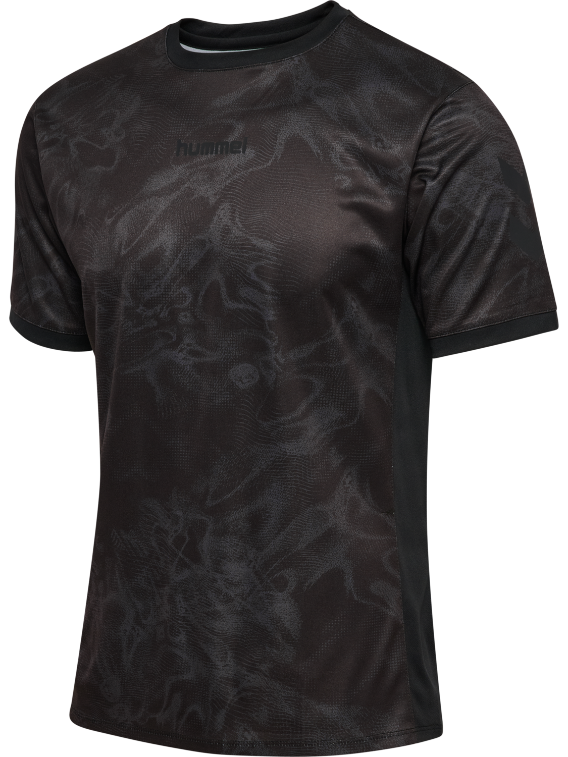 hmlBLAZE CLUB 26 GRAPHIC TEE, BLACK/ASPHALT, packshot
