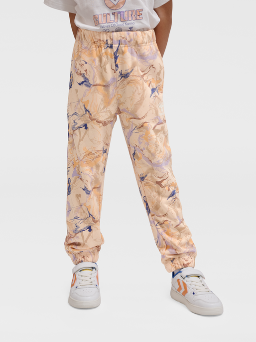 hmlSWIRLY ADJUST WAIST PANTS, BISQUE, model