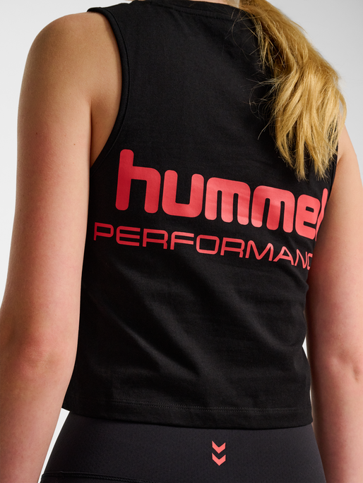 hmlHIIT CROPPED W MUSCLE TANK TOP, BLACK, model