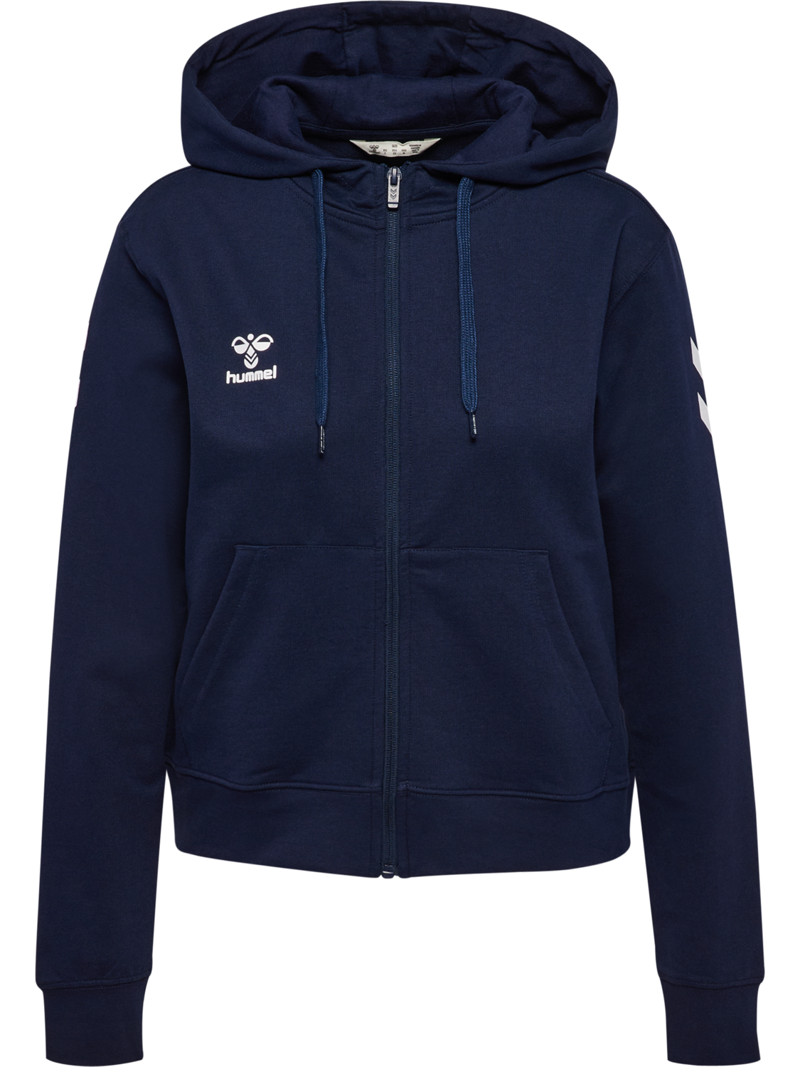 hmlGO 2.0 CHEVRON ZIP HOODIE WOMAN, MARINE, packshot