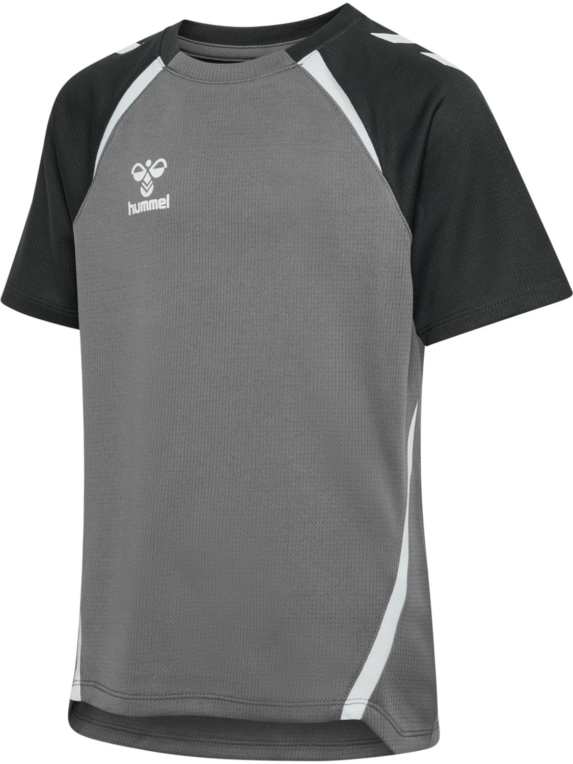 hmlLEAD 2.0 JERSEY S/S KIDS, STEEL GRAY/ASPHALT, packshot