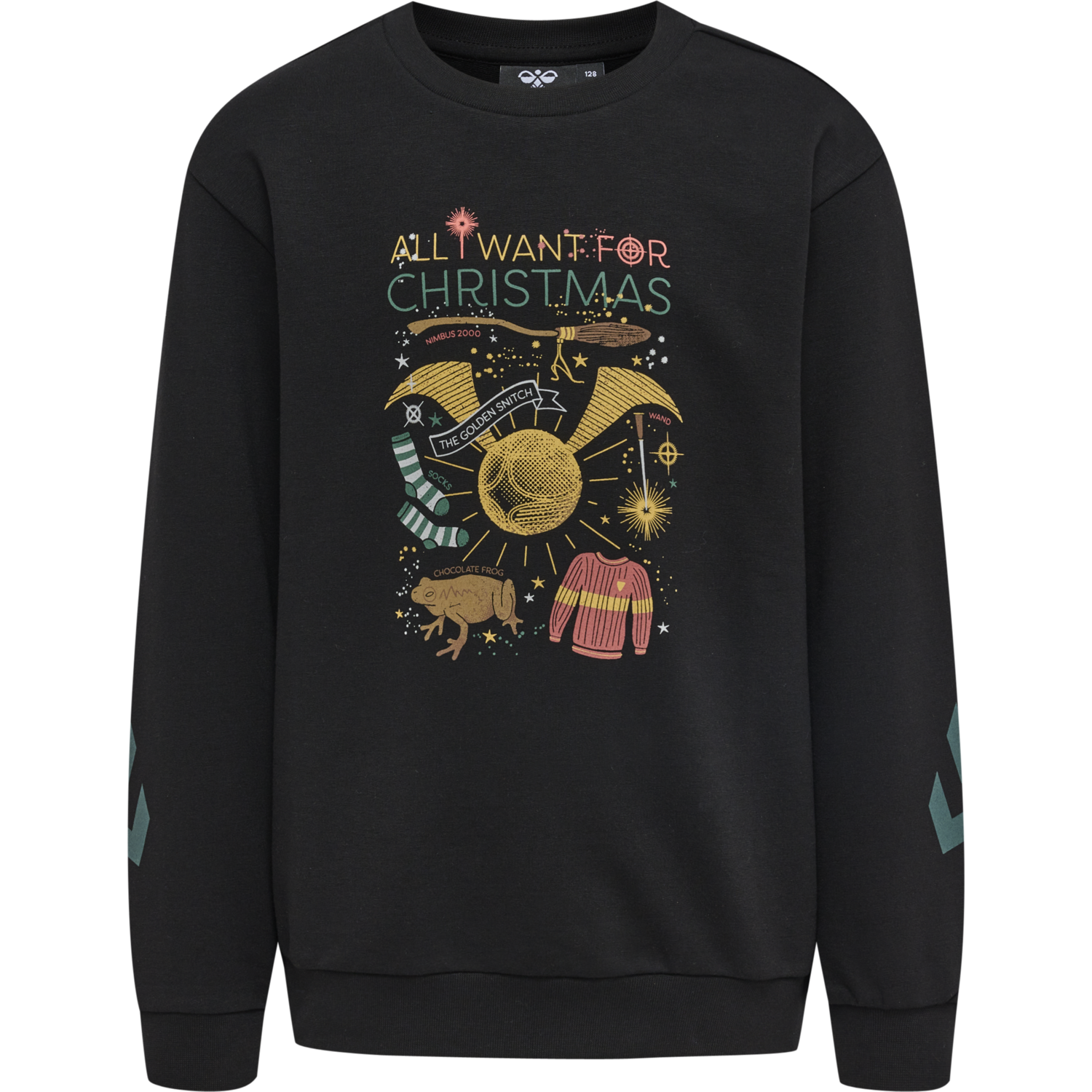hmlHARRY POTTER DOS SWEATSHIRT, BLACK, packshot
