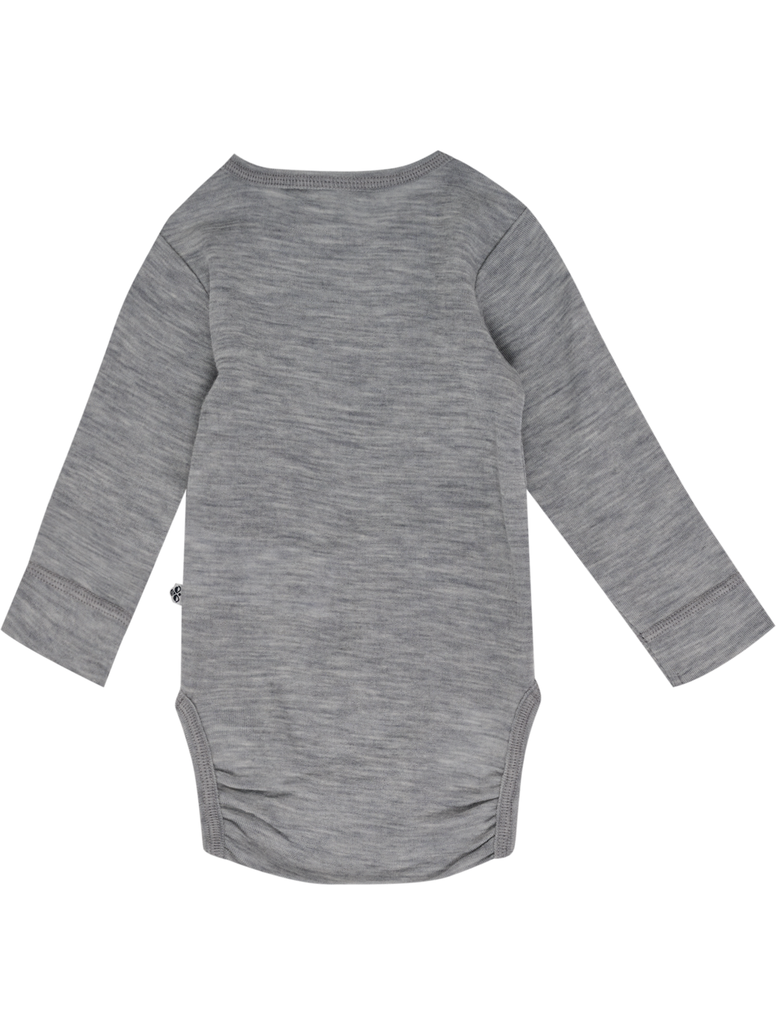 hmlMINI WOOL RIB BODY L/S, GREY MELANGE, packshot