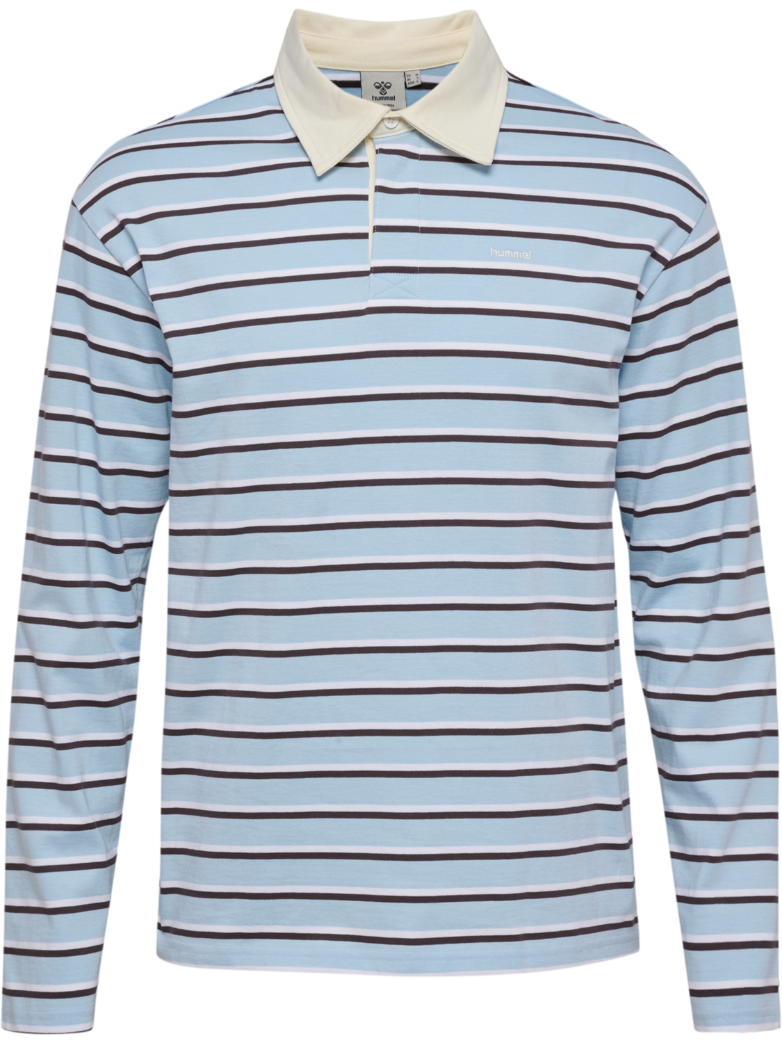 hmlI-D POLO L/S, FLOATY BLUE, packshot
