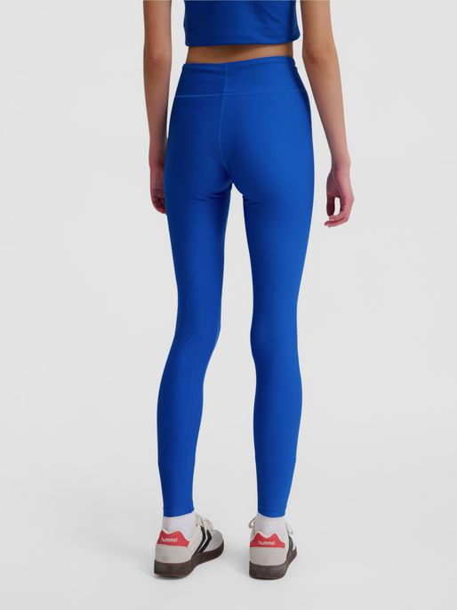 hmlFAST MID WAIST TIGHTS, OLYMPIAN BLUE, model