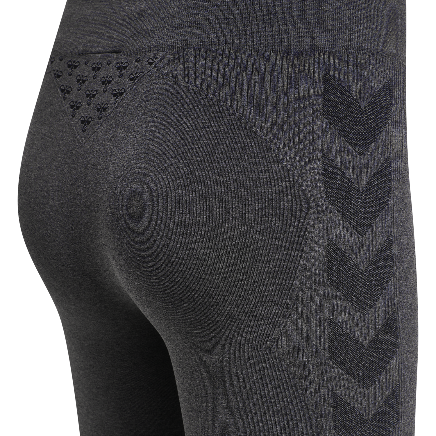 hmlCI SEAMLESS CYCLING SHORTS, BLACK MELANGE, packshot