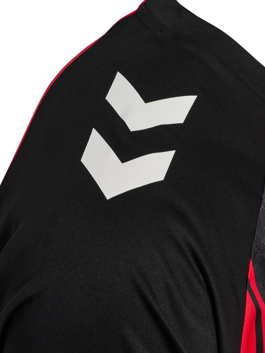 hmlMATCH STRIPED JERSEY S/S, TRUE RED/BLACK, packshot