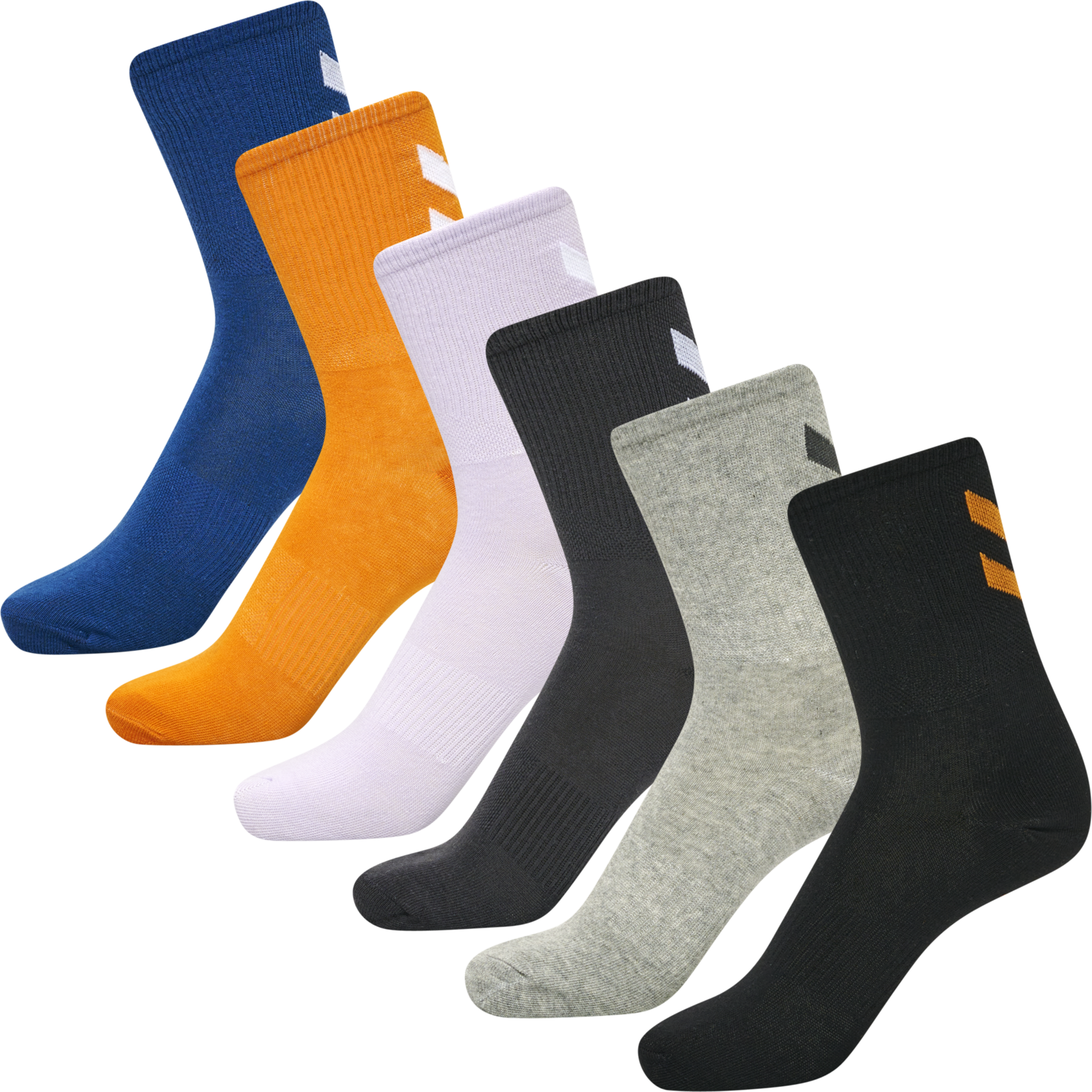 hmlCHEVRON 6-PACK SOCKS, MULTI COLOUR, packshot