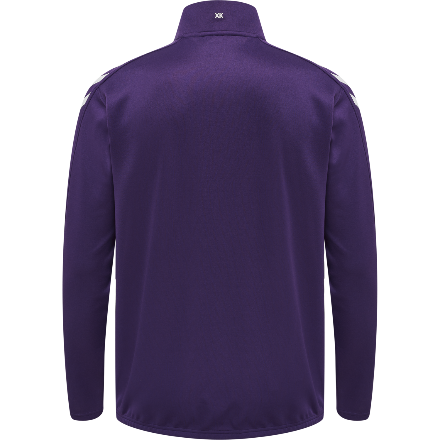 hmlCORE XK HALF ZIP POLY SWEAT, ACAI/WHITE, packshot
