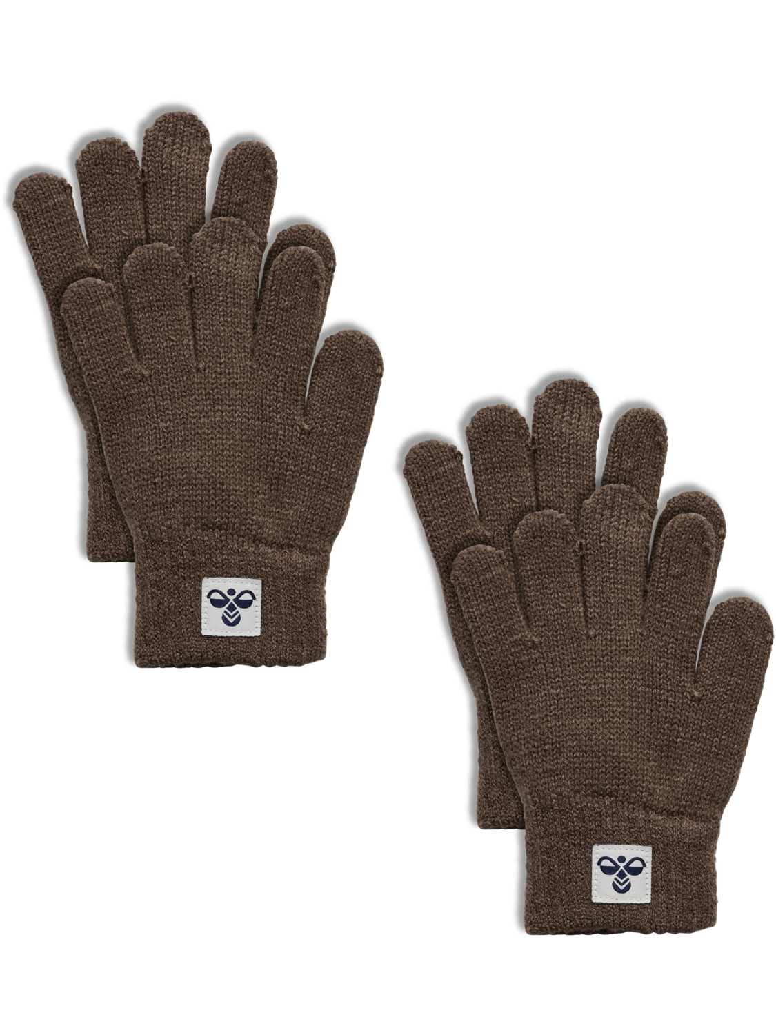 hmlJR KNIT GLOVES 2-PACK, PEPPERCORN, packshot