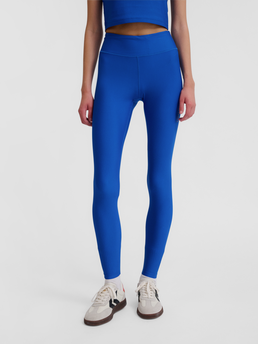 hmlFAST MID WAIST TIGHTS, OLYMPIAN BLUE, model