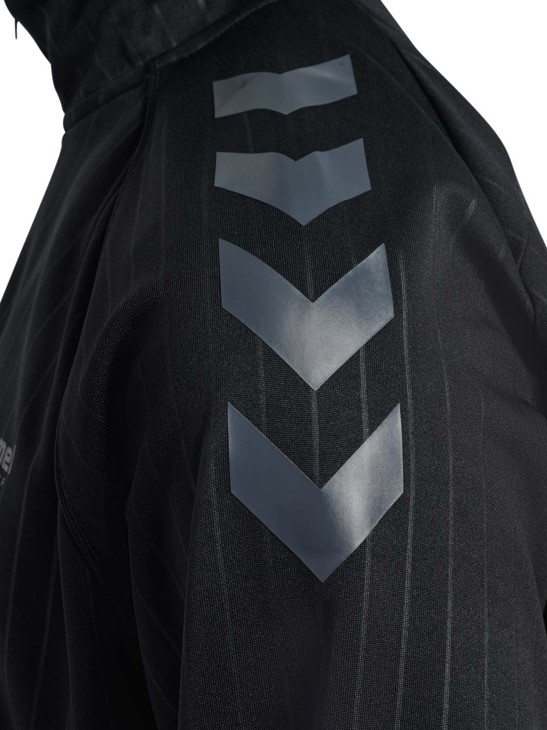 hmlSTRIPE HALFZIP, BLACK, packshot