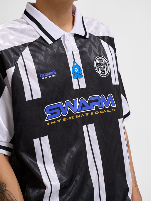 hmlLOOSE SOCCER JERSEY GAMBA, WHITE, model