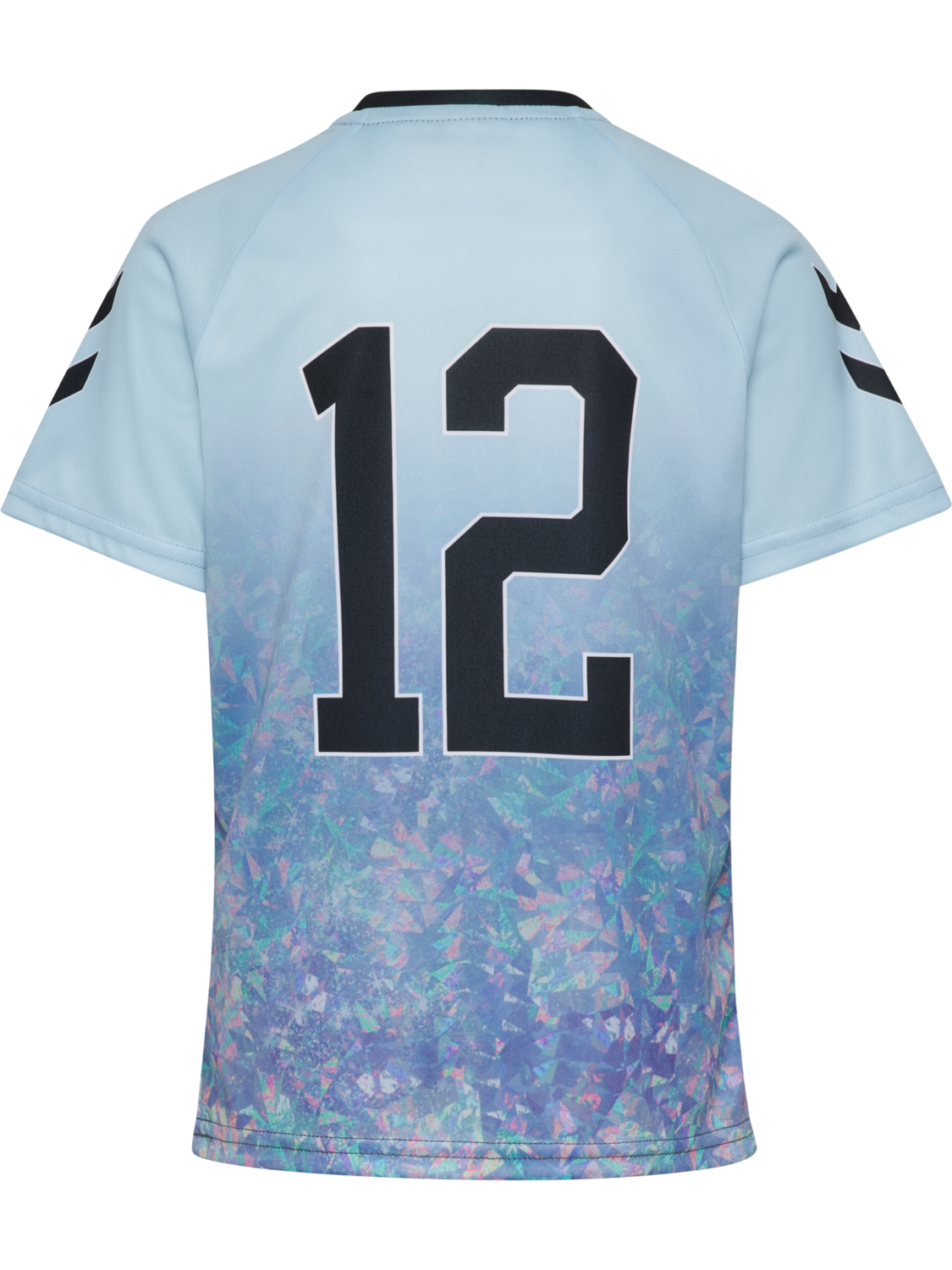 hmlSHIMMER T-SHIRT S/S, SKYWAY/BLACK, packshot