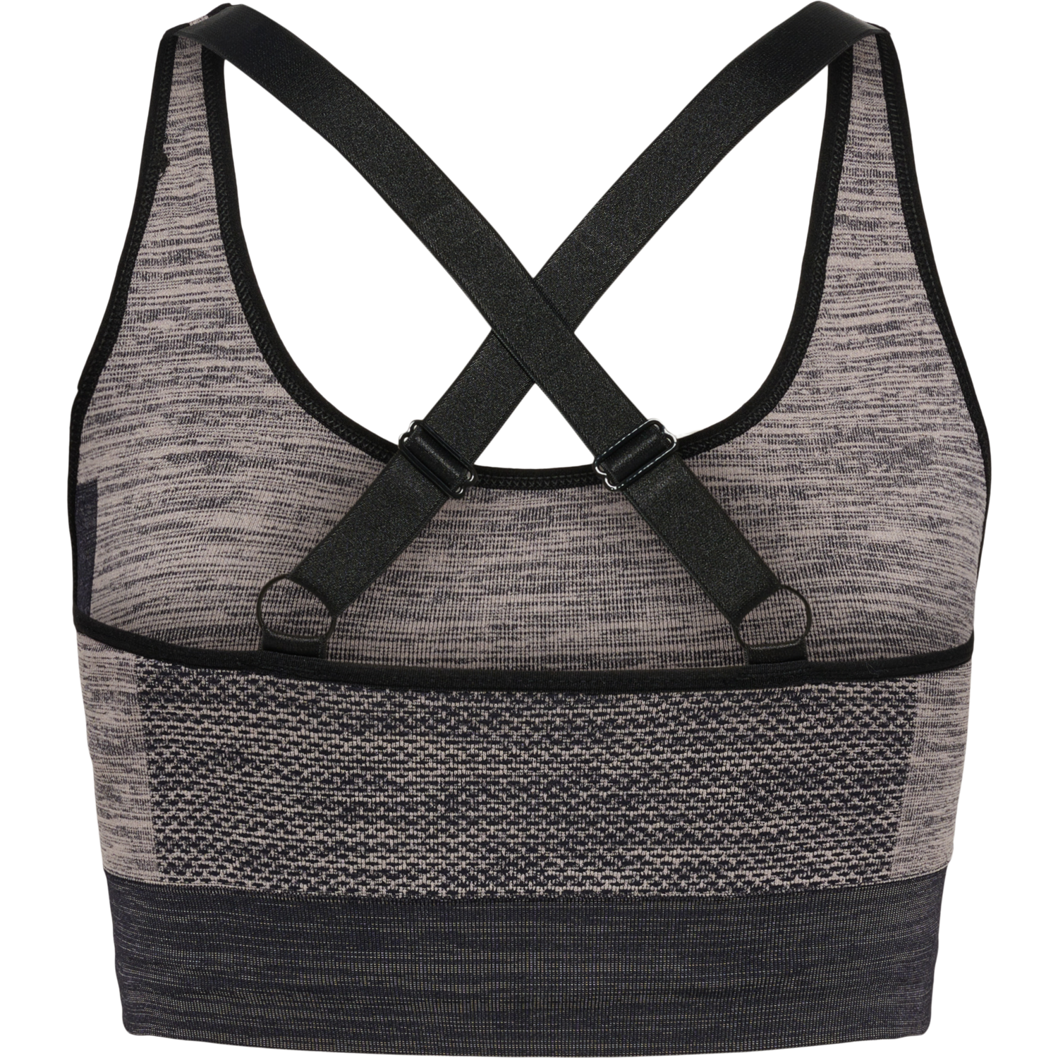 hmlCLEA SEAMLESS  SPORTS TOP, CHATEAU GRAY/BLACK MELANGE, packshot