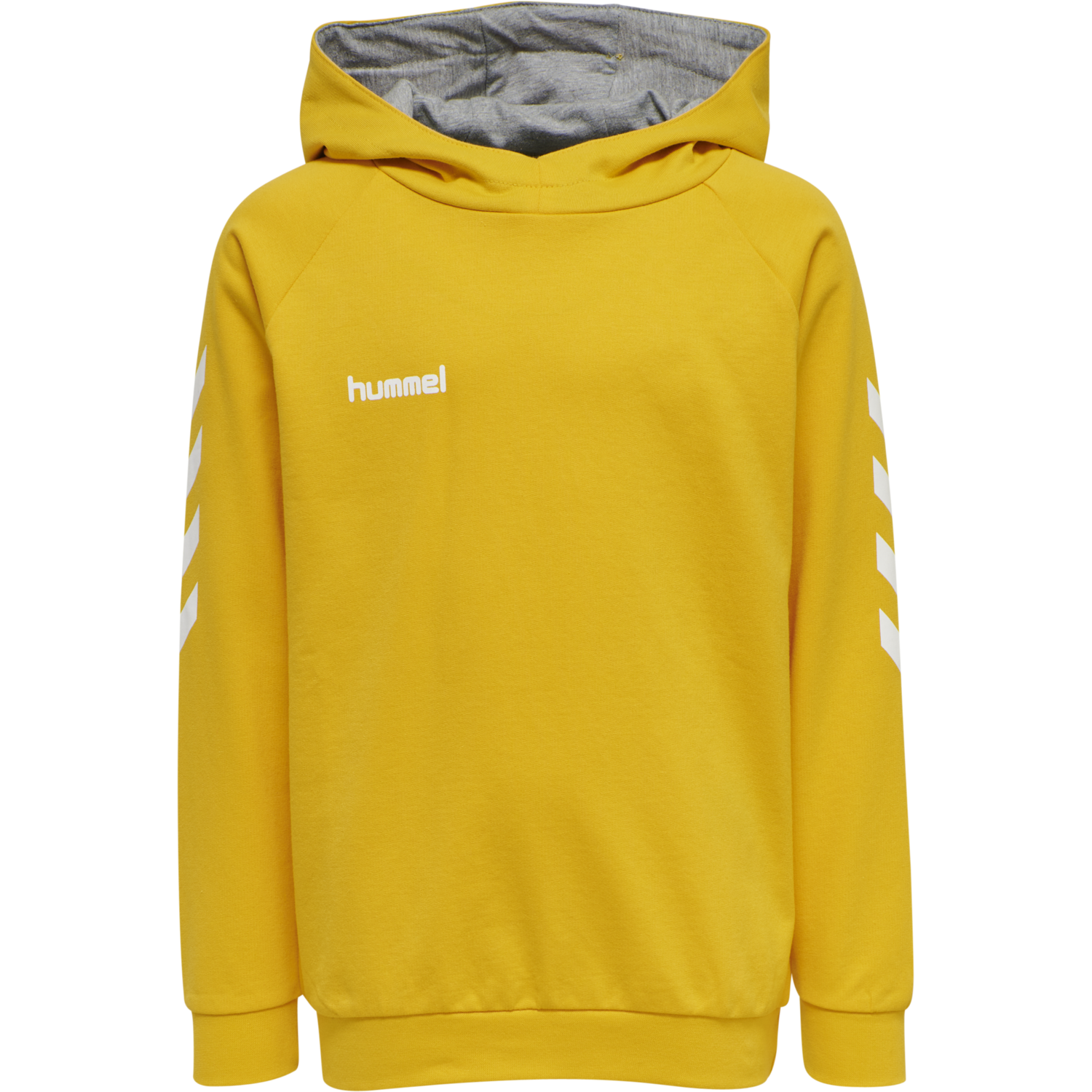 HMLGO KIDS COTTON HOODIE, SPORTS YELLOW, packshot