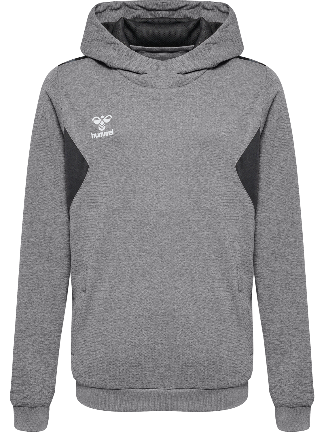 hmlAUTHENTIC PL HOODIE KIDS, GREY MELANGE, packshot