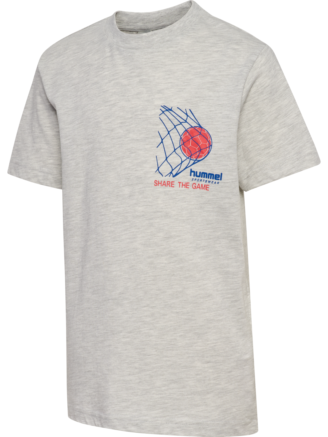 hmlJR REG T-SHIRT S/S RUNNER 2-PACK, LIGHT GREY MELANGE/DRESS BLUES, packshot