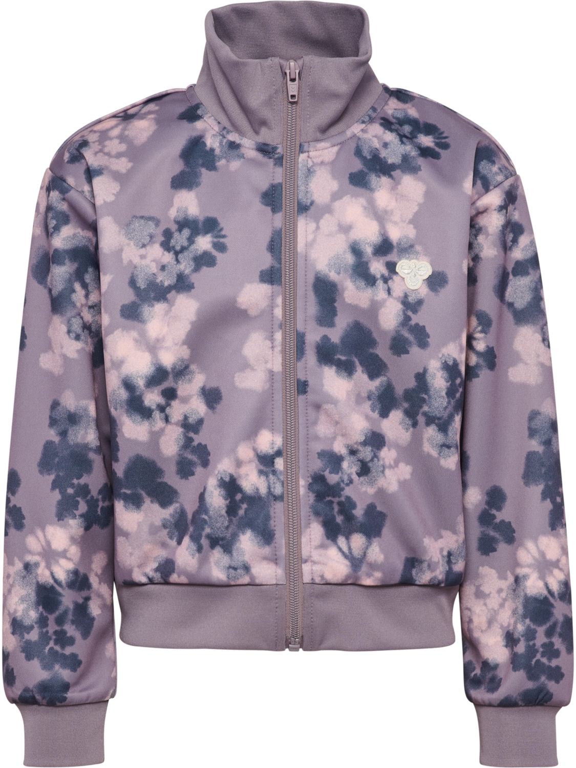 hmlJR REG POLY AOP ZIP JACKET, GRAY RIDGE, packshot