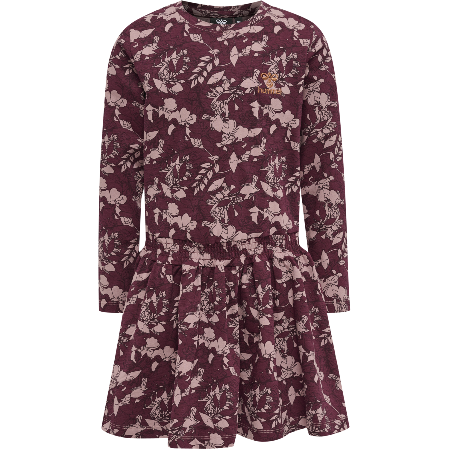 hmlHAZEL DRESS L/S, WINDSOR WINE, packshot