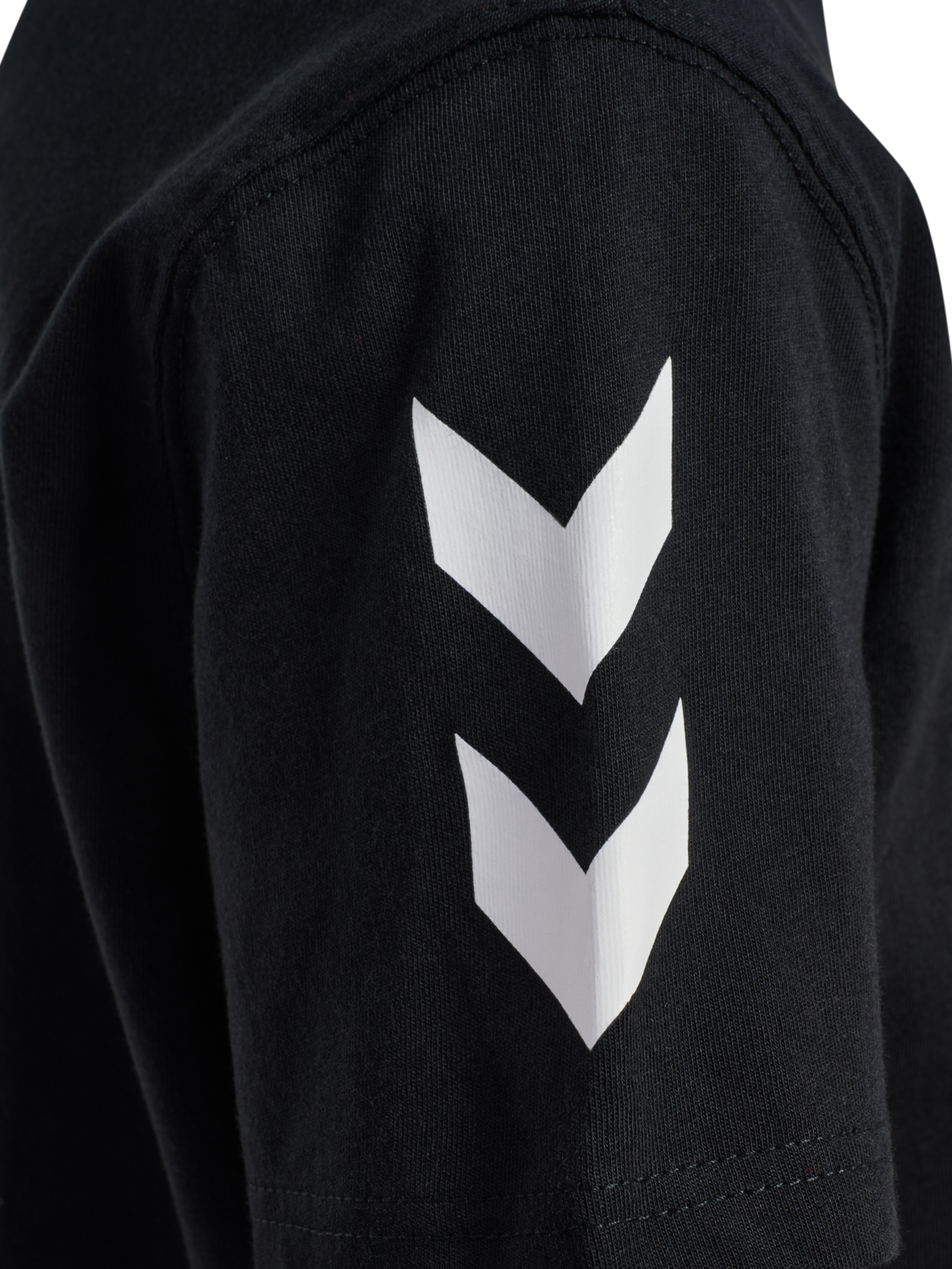 hmlGO 2.0 CHEVRON T-SHIRT S/S KIDS, BLACK, packshot
