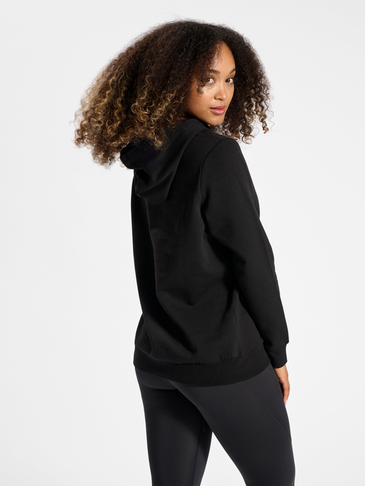 hmlBOOSTER WOMAN HOODIE, BLACK, model