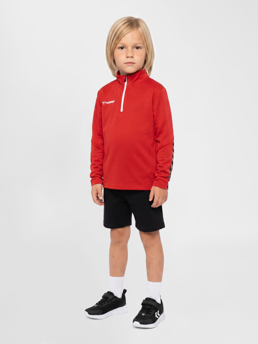 hmlAUTHENTIC KIDS HALF ZIP SWEATSHI, TRUE RED, model