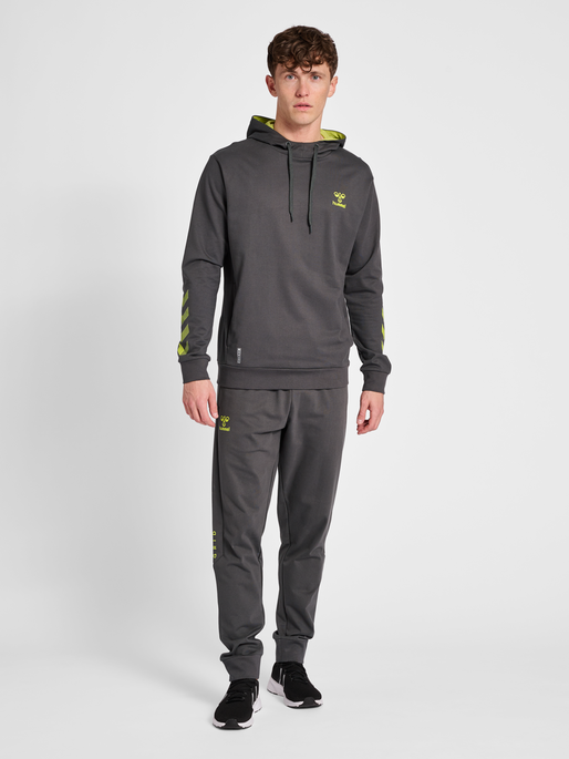 hmlOFFGRID COTTON PANTS, FORGED IRON/DARK CITRON, model