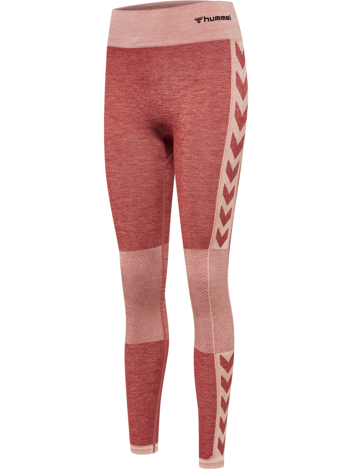 hmlCLEA SEAMLESS MID WAIST TIGHTS, WITHERED ROSE/ROSE TAN MELANGE, packshot