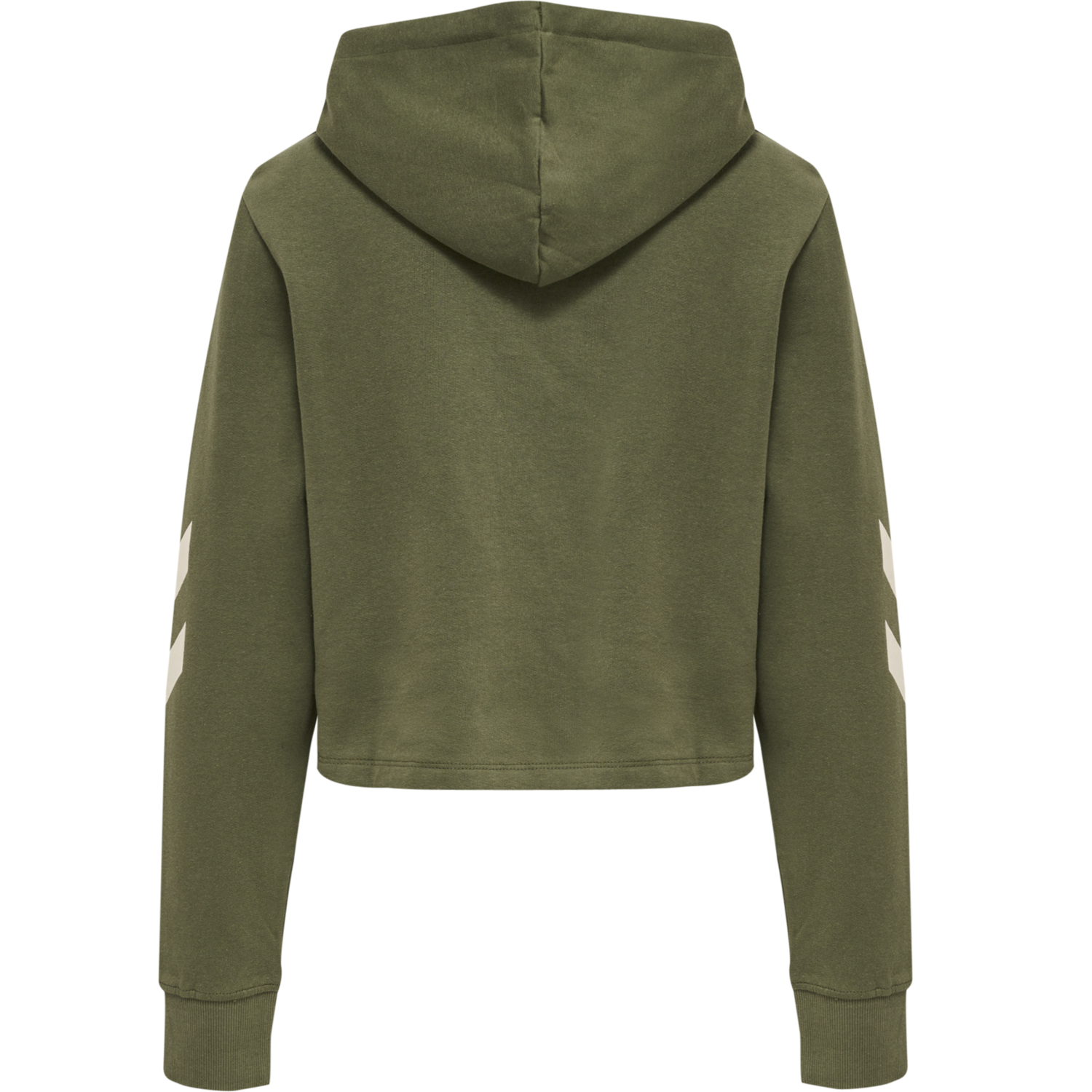 hmlLEGACY WOMAN CROPPED HOODIE, BEETLE, packshot