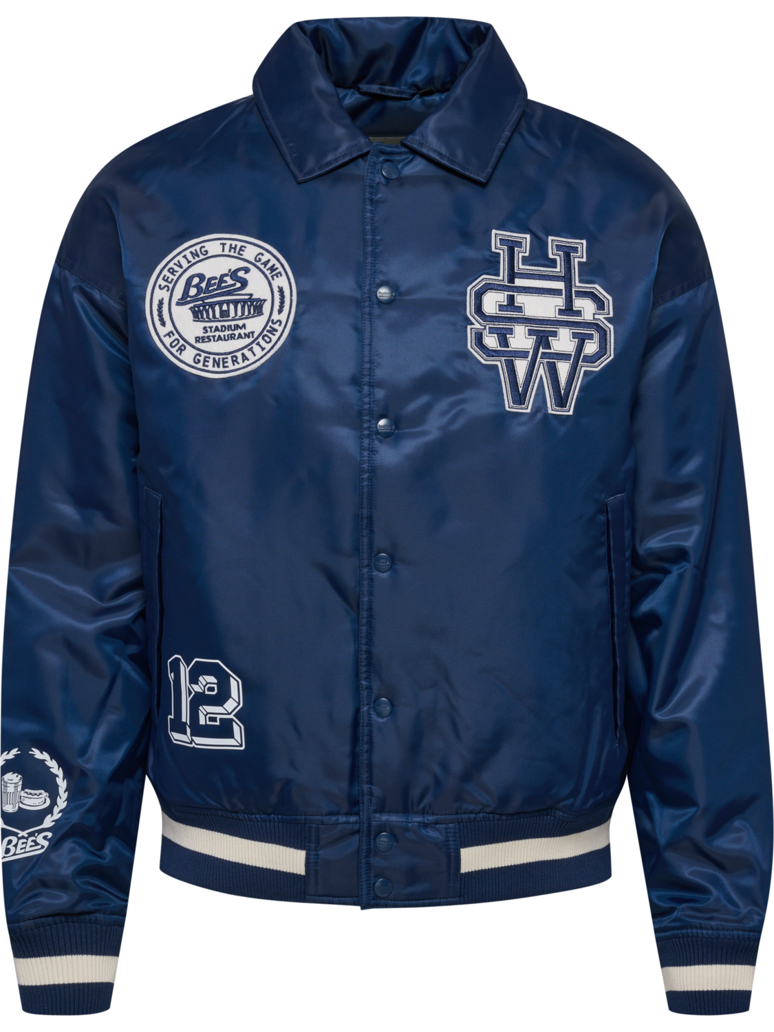 hmlLETTERMAN JACKET HSW, DRESS BLUES, packshot