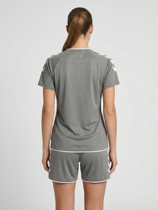 hmlCORE 2.0 JERSEY S/S WOMAN, STEEL GRAY/WHITE, model