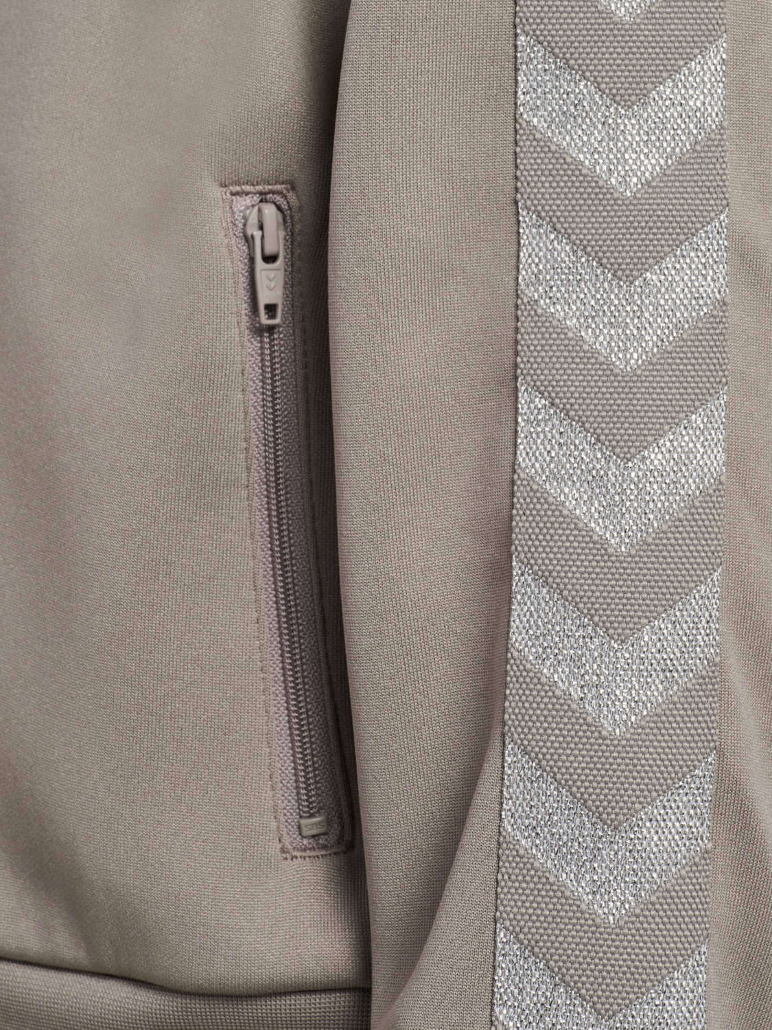 hmlJR REG POLY TAPE GIRL ZIP JACKET, ROCK RIDGE, packshot