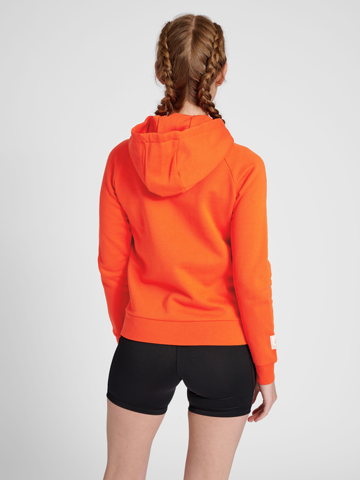 hmlGG12 SWEAT ZIP HOODIE WOMAN, CHERRY TOMATO, model