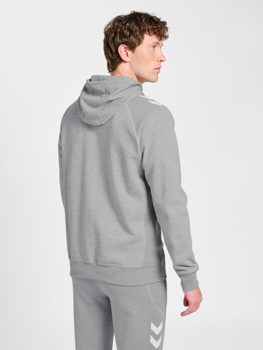 hmlMOVE 2.0 HOODIE, GREY MELANGE, model