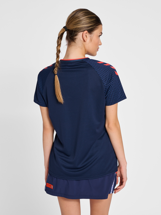 hmlPRO GRID TRAINING JERSEY S/S WO, MARITIME BLUE/SURF THE WEB, model