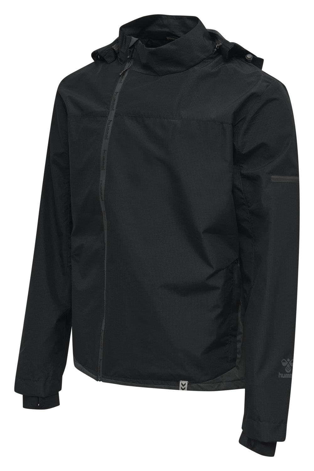 hmlNORTH SHELL JACKET, BLACK/ASPHALT, packshot