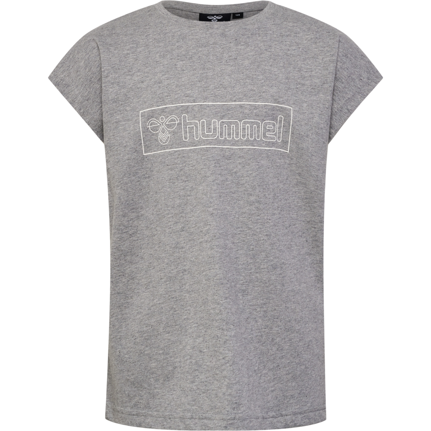 hmlBOXLINE T-SHIRT S/S 2 PK, GREY MELANGE/WOODROSE, packshot