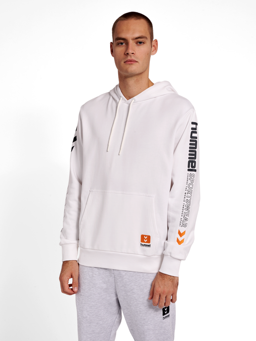 hmlLGC BIRK HOODIE, WHITE, model