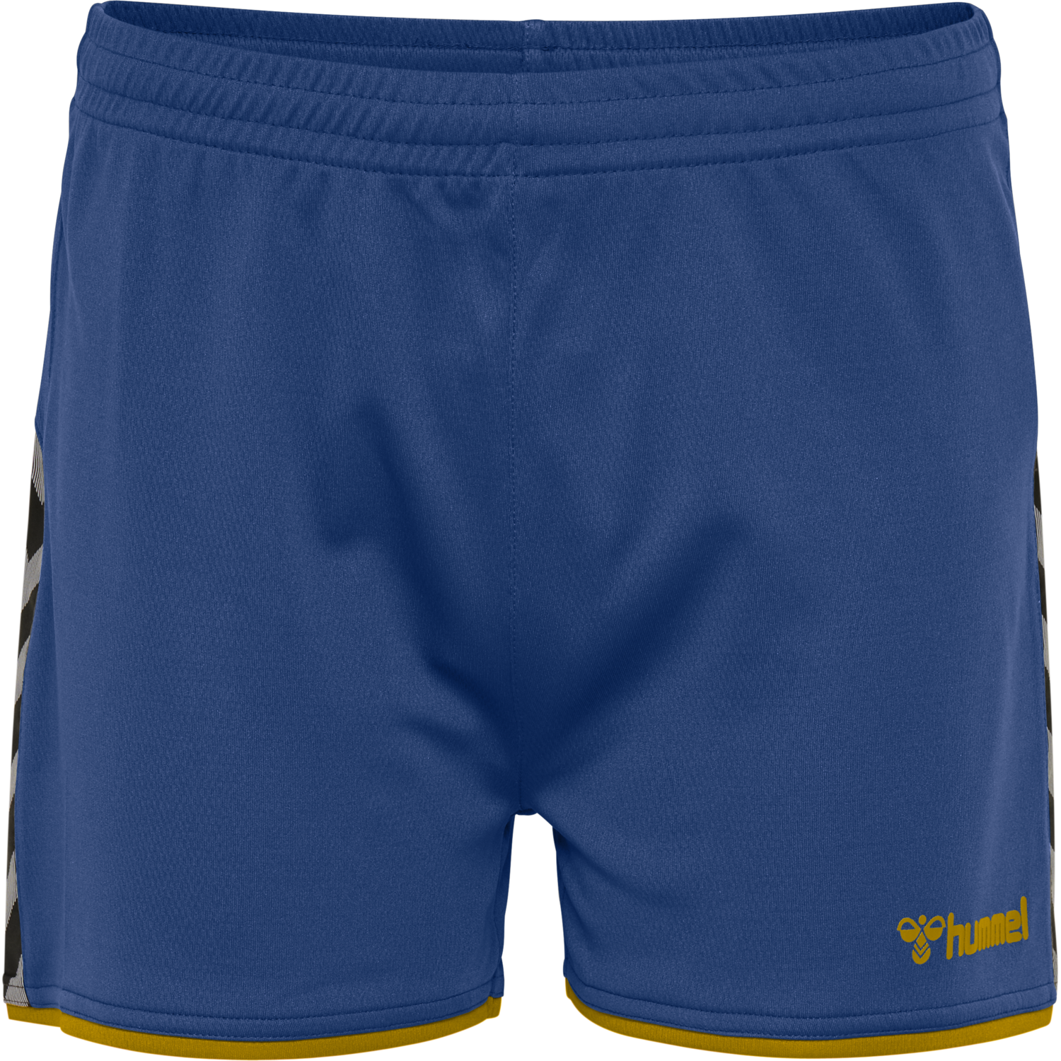 hmlAUTHENTIC POLY SHORTS WOMAN, TRUE BLUE/SPORTS YELLOW, packshot