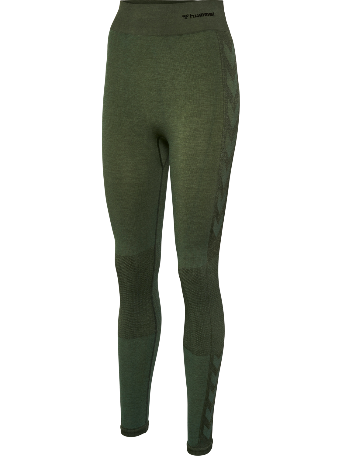 hmlCLEA SEAMLESS MID WAIST TIGHTS, CLIMBING IVY/BEETLE MELANGE, packshot