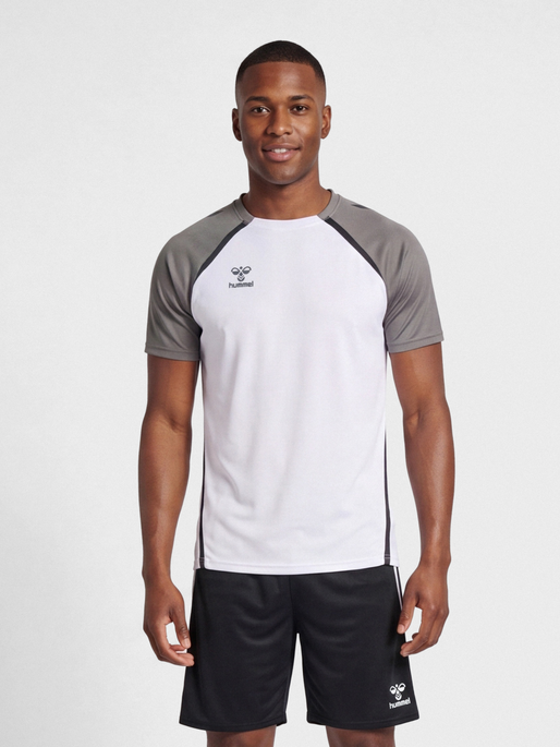 hmlLEAD 2.0 JERSEY S/S, WHITE/STEEL GRAY, model