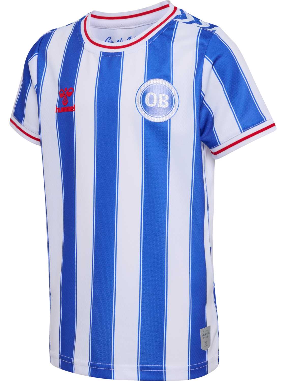 OB 23/24 HOME JERSEY S/S KIDS, WHITE/LAPIS BLUE UNSPONSORED, packshot