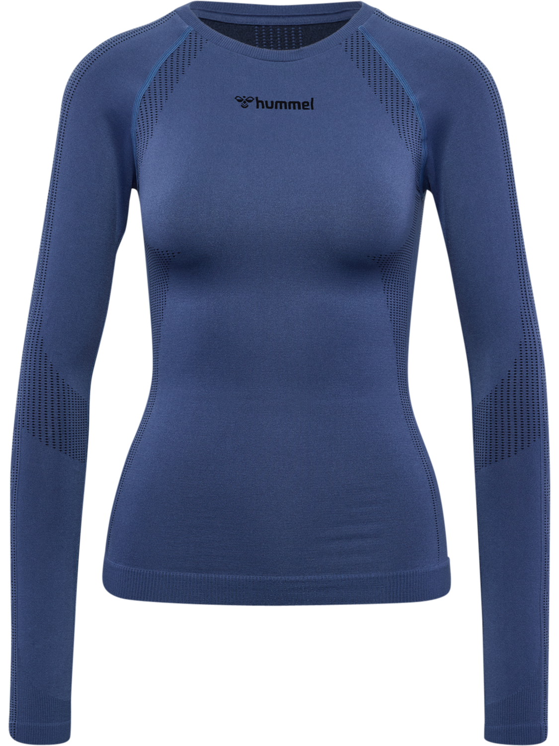hmlMT SHAPING SEAMLESS T-SHIRT L/S, BLUE INDIGO, packshot