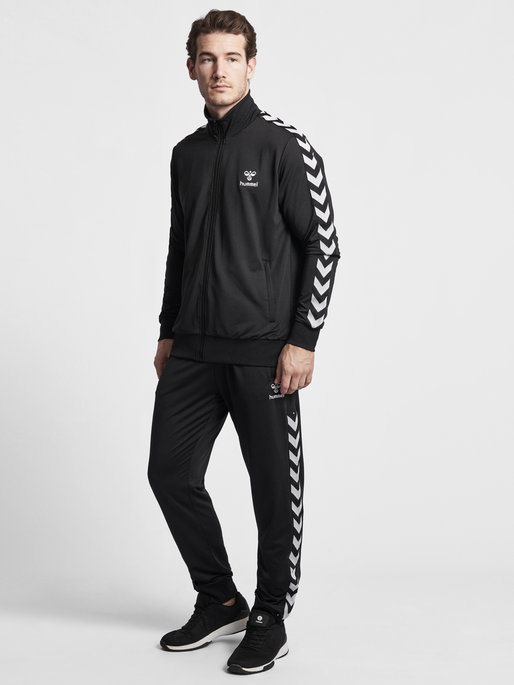 HMLNATHAN ZIP JACKET, CAVIAR/CAVIAR, model