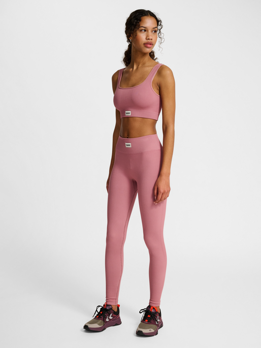 hmlPULSE SEAMLESS RIB MW TIGHTS, WISTFUL MAUVE, model